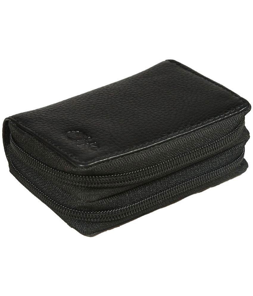 Sophisticated Men STYLE SHOES Black Leather ATM + Money Slot 8 Slot Card Holder For Men & Women 