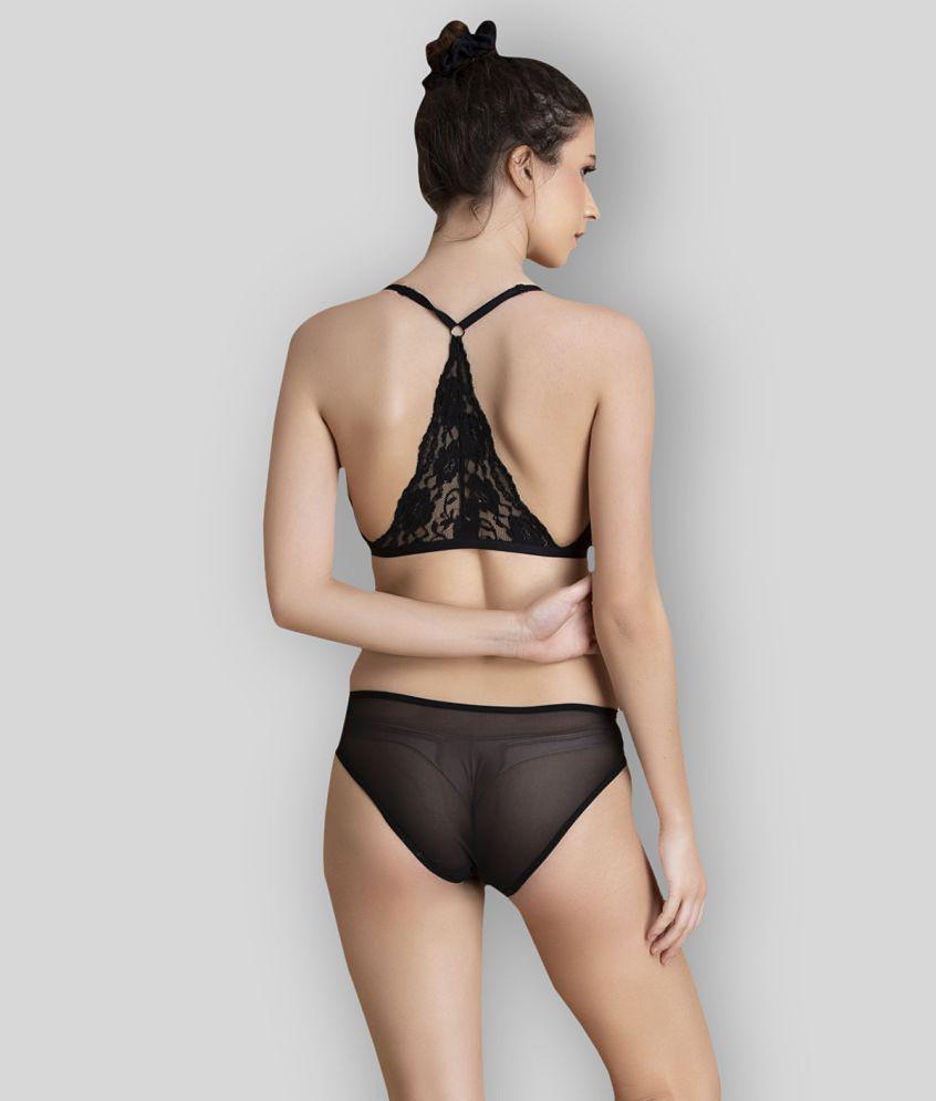 Sophisticated Men Clovia - Lace Black Women's Bra & Panty Set ( Pack of 2 ) - None 2025 at ShopC
