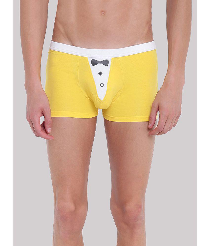 Stylish Men La Intimo - Yellow LITR005 Cotton Blend Men's Trunks ( Pack of 1 ) - None 2025 at Sh