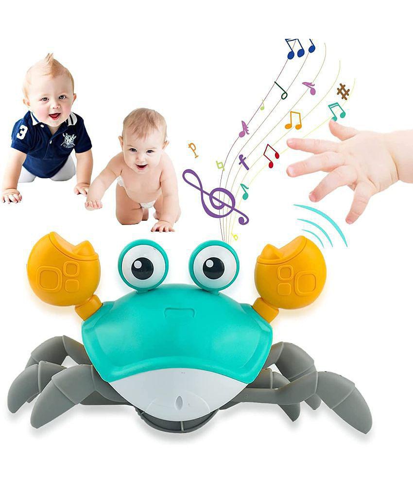 Crawling Crab Baby Musical Kids Toy with LED Lights & Rechargeable Battery | Interactive Early Learning and Entertainment Toys for Kids Toddlers & Infants