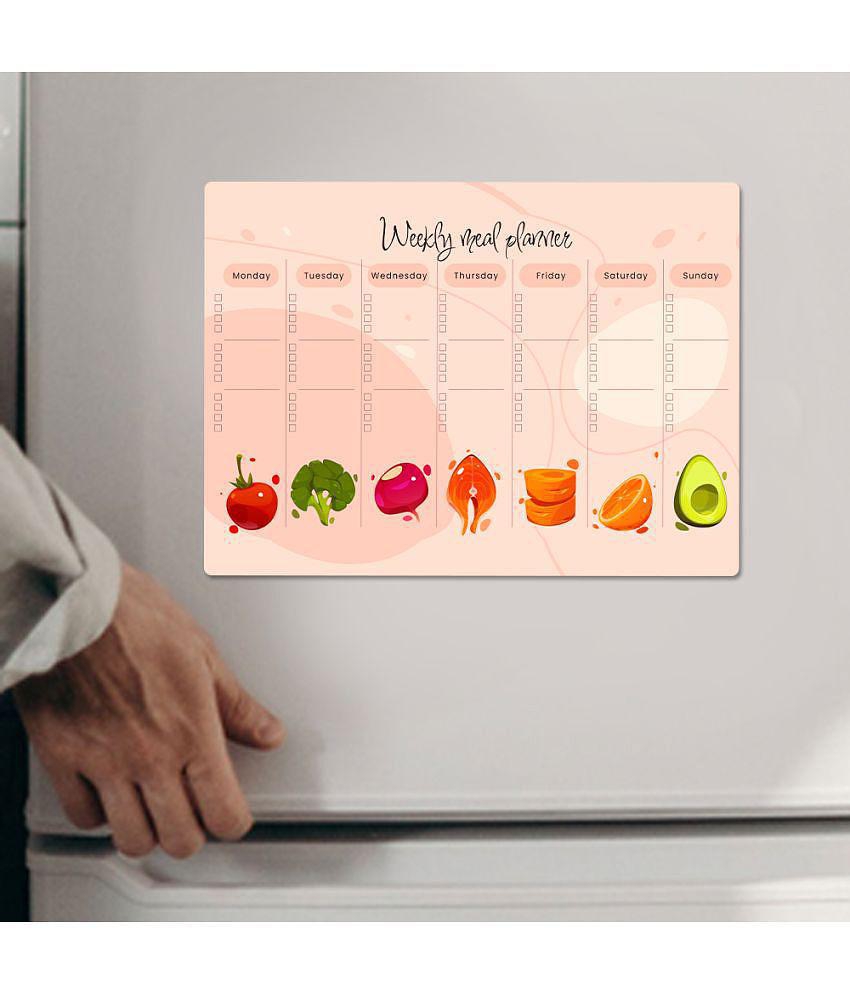 Photojaanic Magnetic Weekly Meal Planner Rubberized Square Fridge Magnets Fridge Magnet - Pack of 1