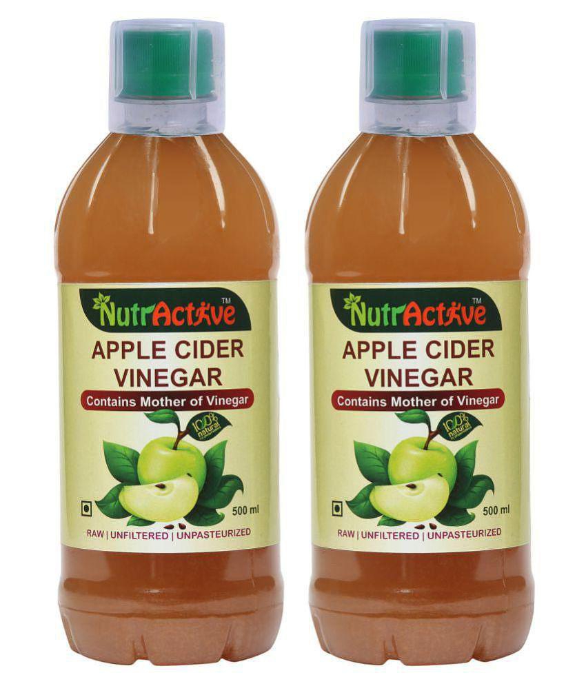 NutrActive Super Apple Cider Vinegar with Mother of Vinegar 1000 ml Unflavoured Pack of 2