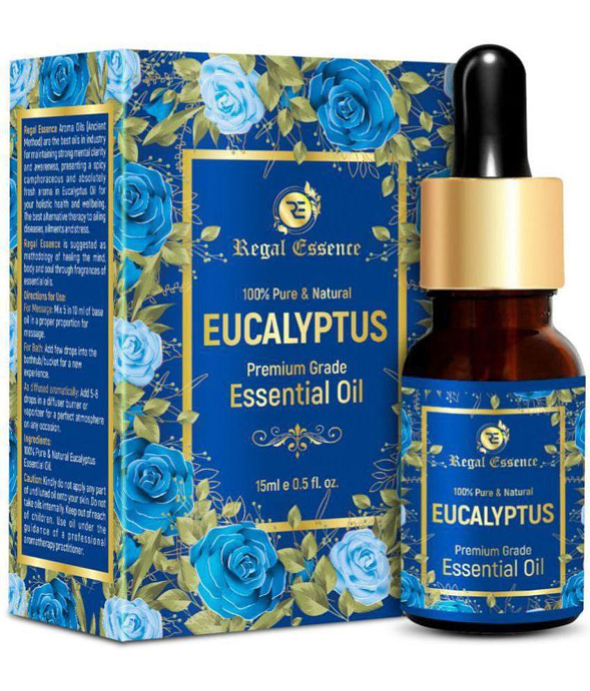 REGAL ESSENCE Eucalyptus Essential Oil,100% Pure & Natural For Cold & Cough Aromatherapy, Relaxation, Skin Therapy, -15ML (PACK OF 1)