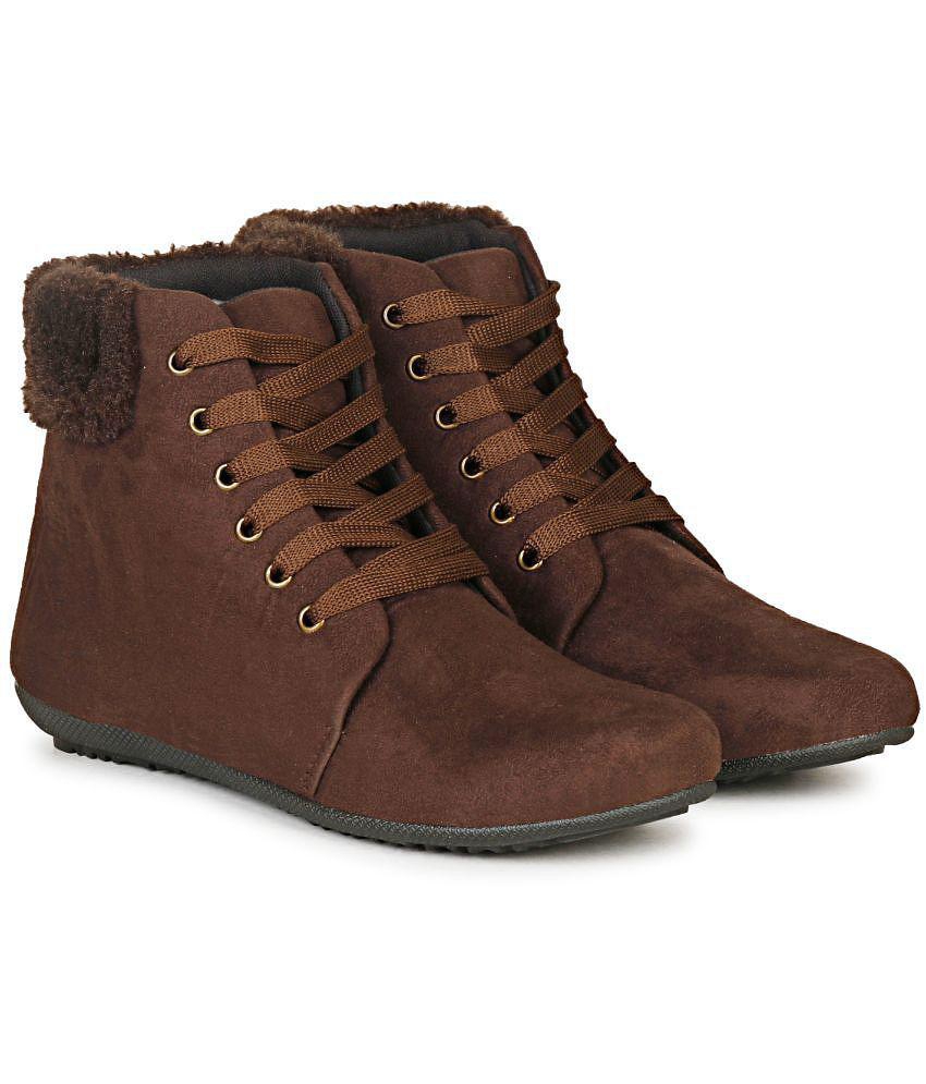 Ishransh - Brown Women''s Ankle Length Boots - None