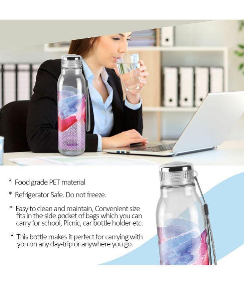 Milton Helix 1000 Pet Water Bottle, Set of 2, 1 Litre Each, Purple - Purple