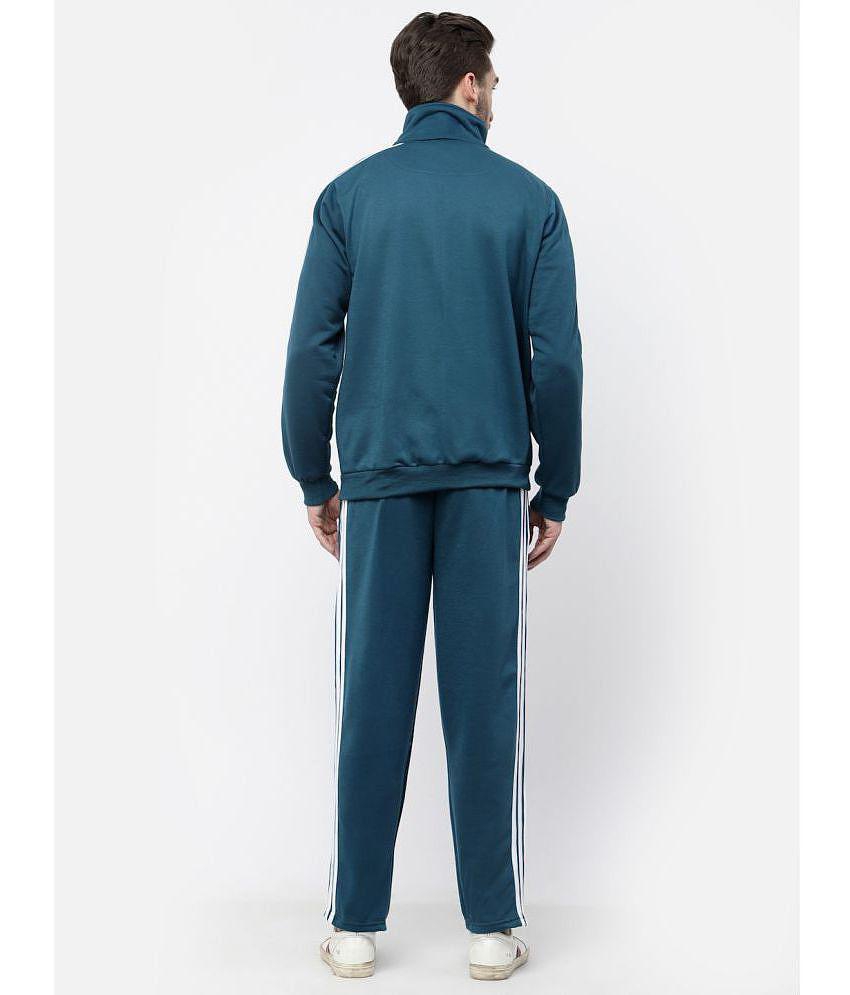 KZALCON - Teal Cotton Blend Regular Fit Mens Tracksuit ( Pack of 1 ) - XL