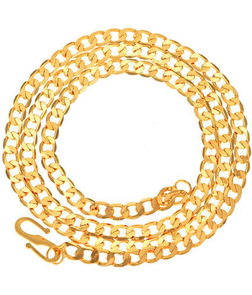 Top Men AanyaCentric - Gold Plated Brass Chain ( Pack of 4 ) - None 2025 at ShopCircuit | ONDC