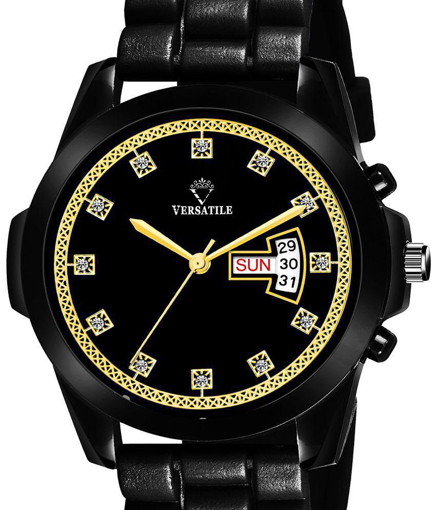 Versatile - Black Silicon Analog Men's Watch