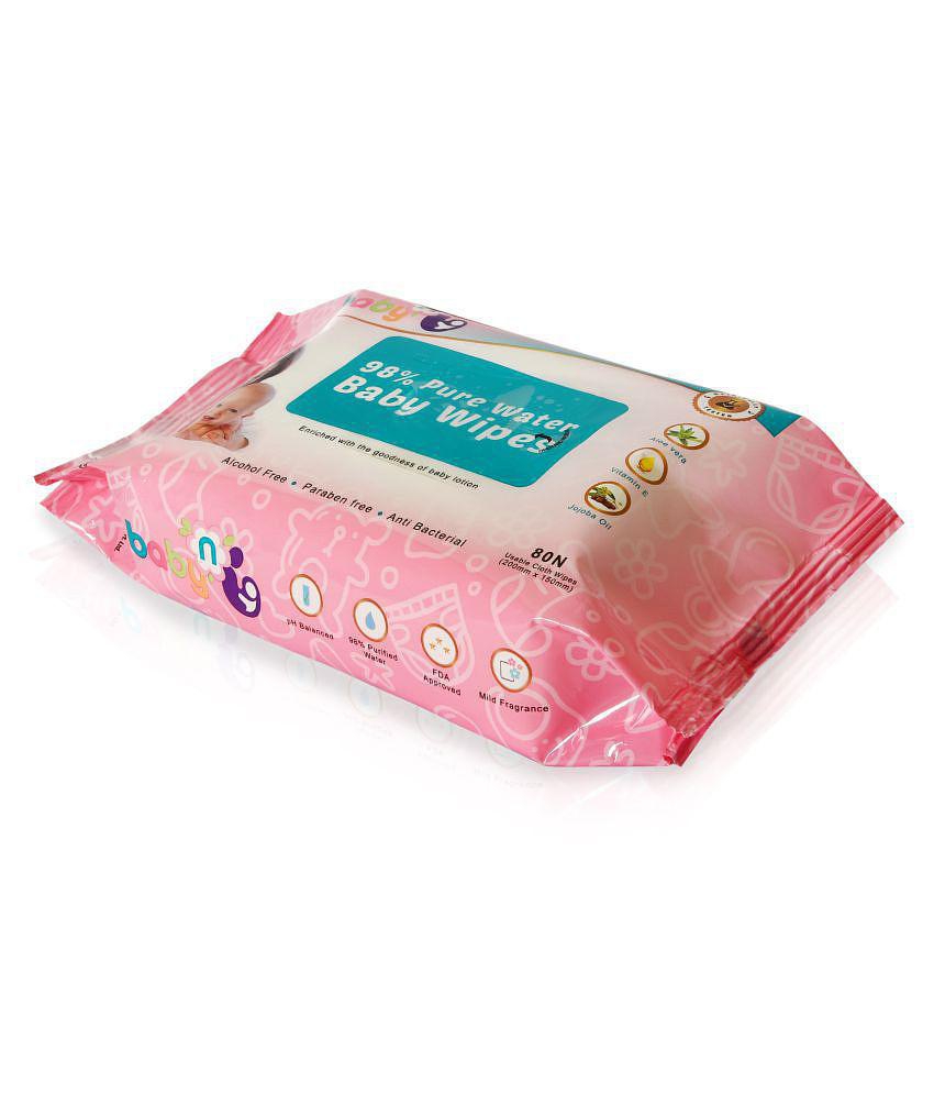 BabyNu 98% Pure Water Wipes (80 Wipes)