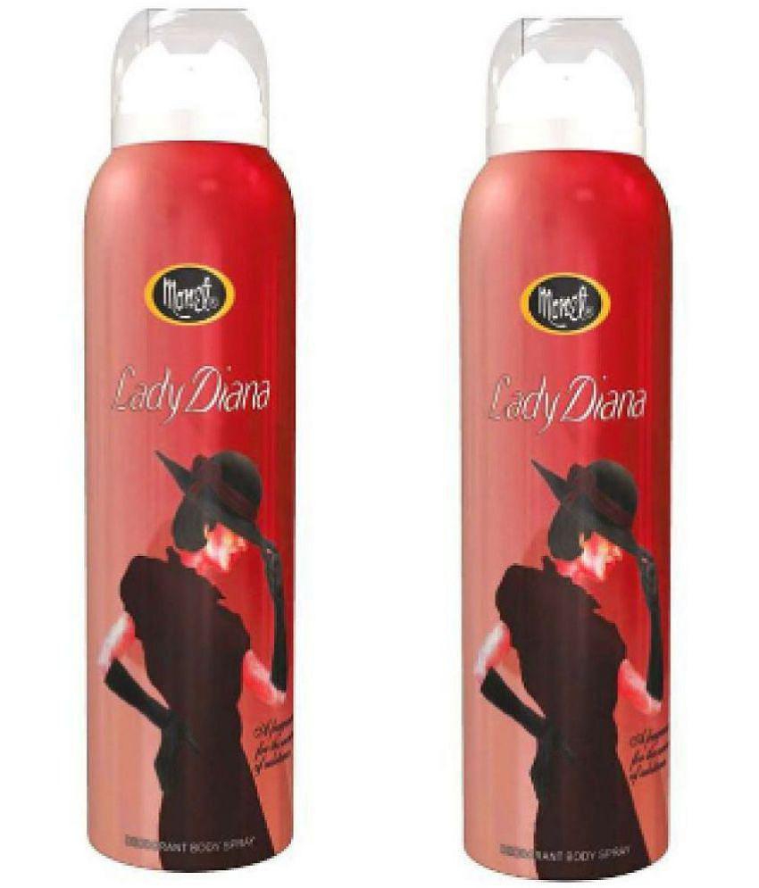 MONET Lady Diana Body Spray - For Men & Women , 150ML EACH , PACK OF 2