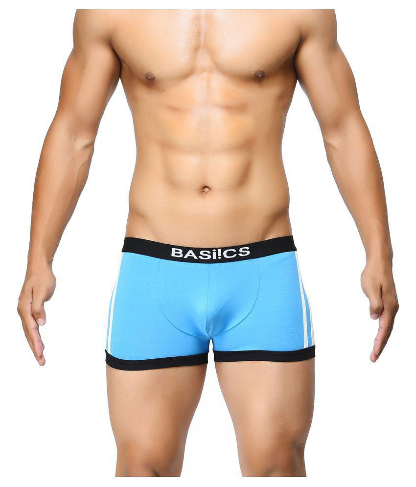 New Men BASIICS By La Intimo - Blue Cotton Men's Trunks ( Pack of 1 ) - M 2025 at ShopCircuit | 