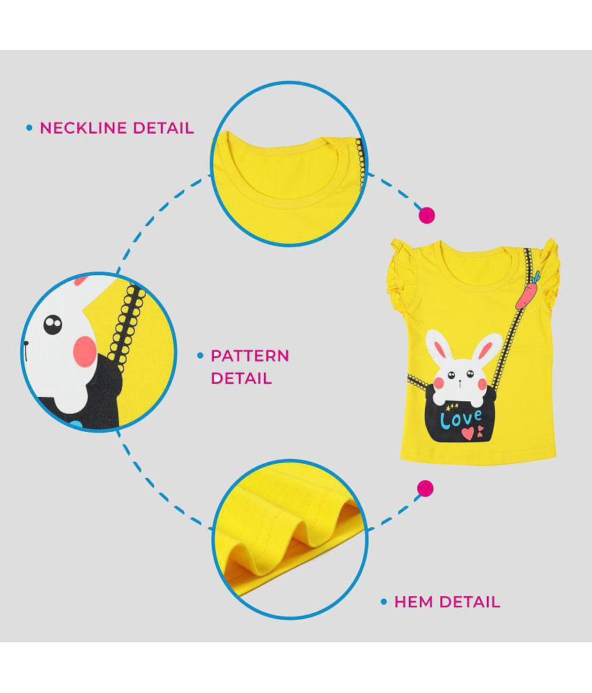 Stylish Men CATCUB - Yellow Cotton Girls Top With Shorts ( Pack of 1 ) - None 2025 at ShopCircui