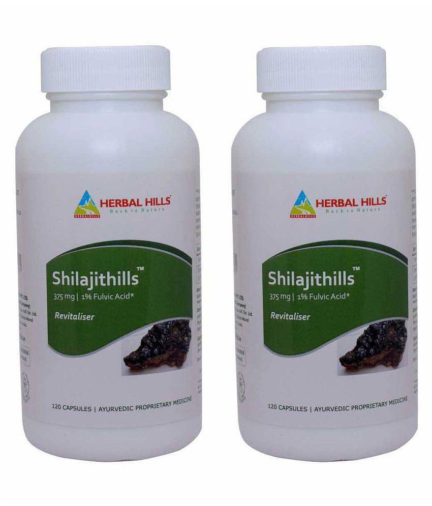 Herbal Hills Shilajithills - (60+60 = 120 Cap) (Pack of 2)