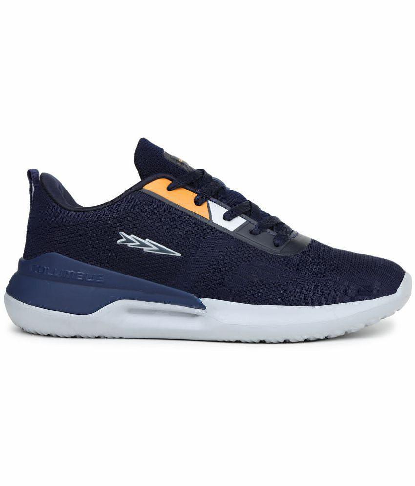 Columbus - Optical Sports Shoes Navy Men's Sports Running Shoes - None