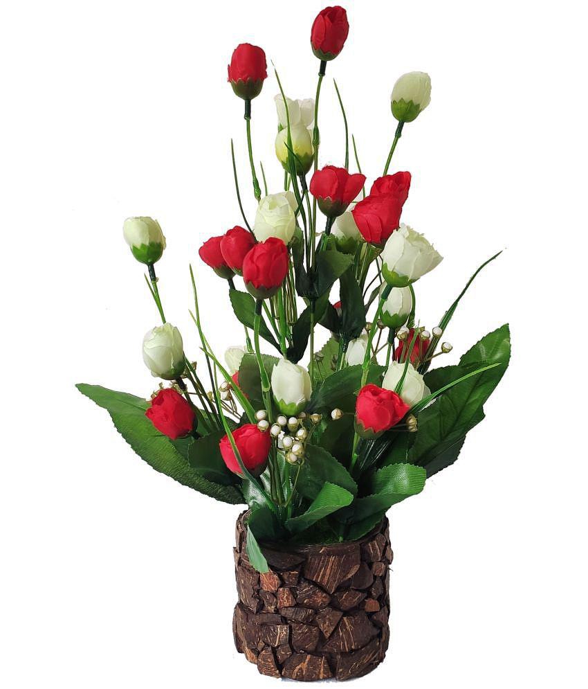 BAARIG - Red Rose Artificial Flower ( Pack of 1 )