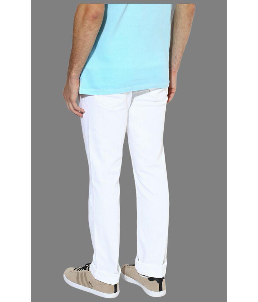 x20 - White Denim Skinny Fit Men's Jeans ( Pack of 1 ) - None