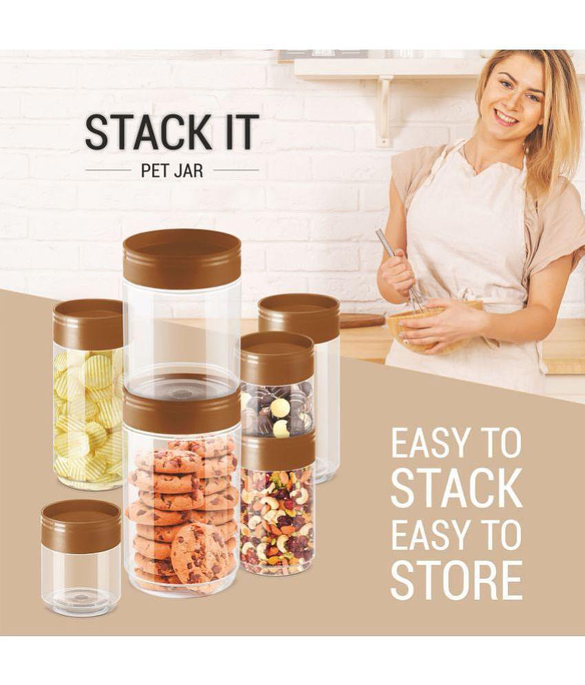 STACK IT JAR 1000, 2PCS SET,BROWN - Brown