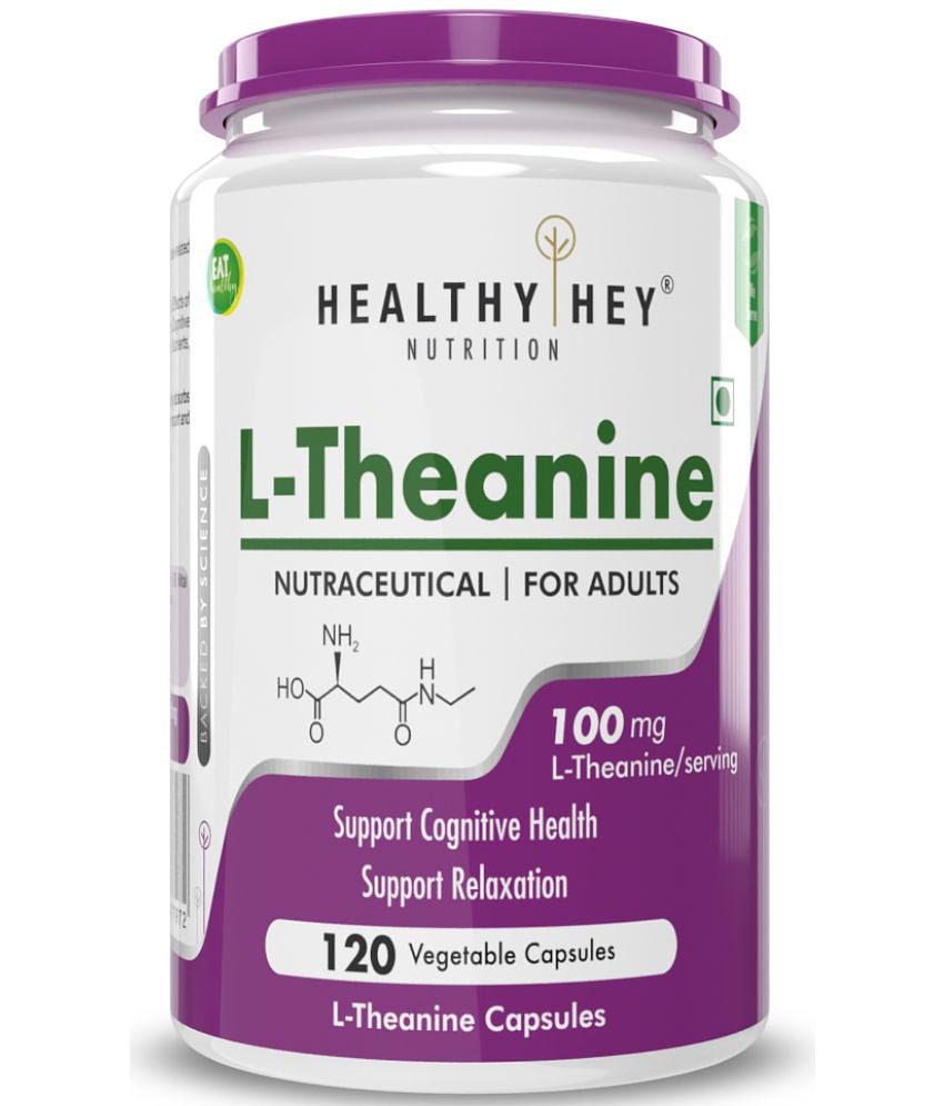 HEALTHYHEY NUTRITION L-Theanine 120 Vegetarian Capsules 100 mg