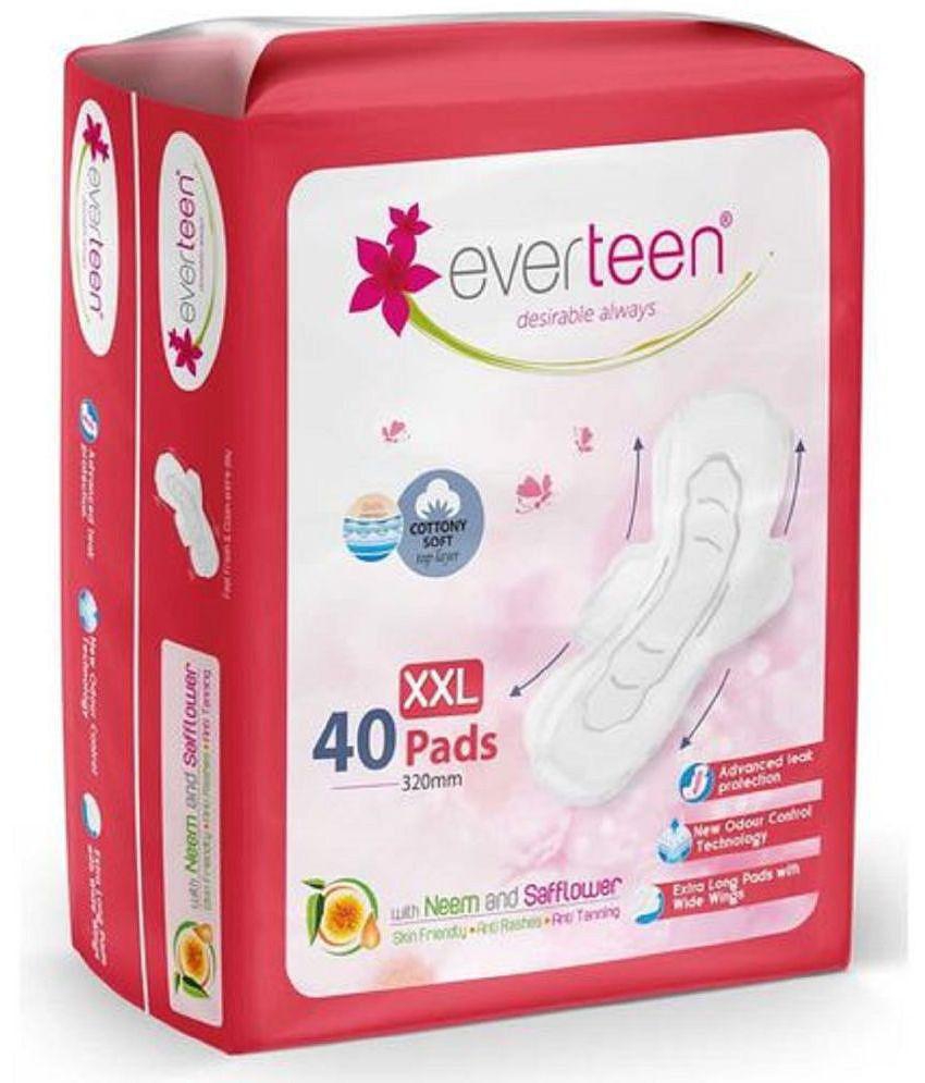 Everteen Combo of XXL Cottony (40 Soft & 40 Dry Top Layer) Sanitary Pads, 320 mm (Pack of 2)