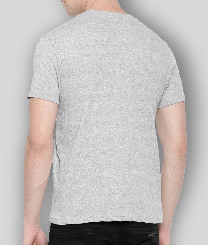 Stylish Men SKYRISE - Grey Cotton Slim Fit Mens T-Shirt ( Pack of 1 ) - None 2025 at ShopCircuit