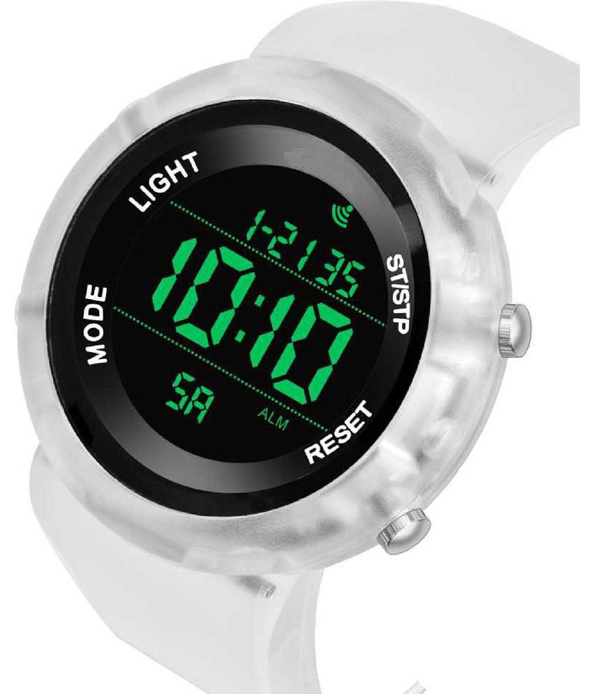 Hala - White Silicon Digital Men's Watch