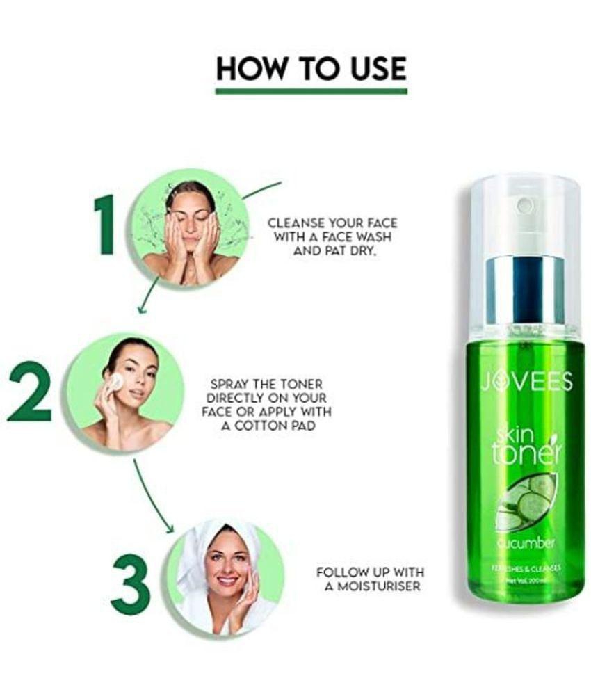 Jovees Herbal Cucumber Skin Toner for Oily & Acne Prone Skin Hydrating And Pore Tightening 100 ml