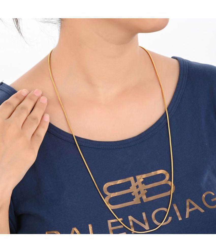 Premium Men AanyaCentric Combo of 2 Gold Plated 28inches Long Fashion Chain - None 2025 at ShopC