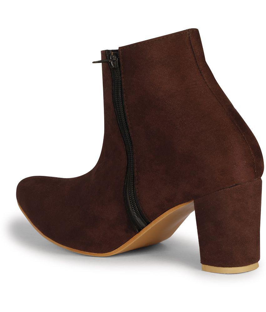 Ishransh - Brown Women's Ankle Length Boots - None