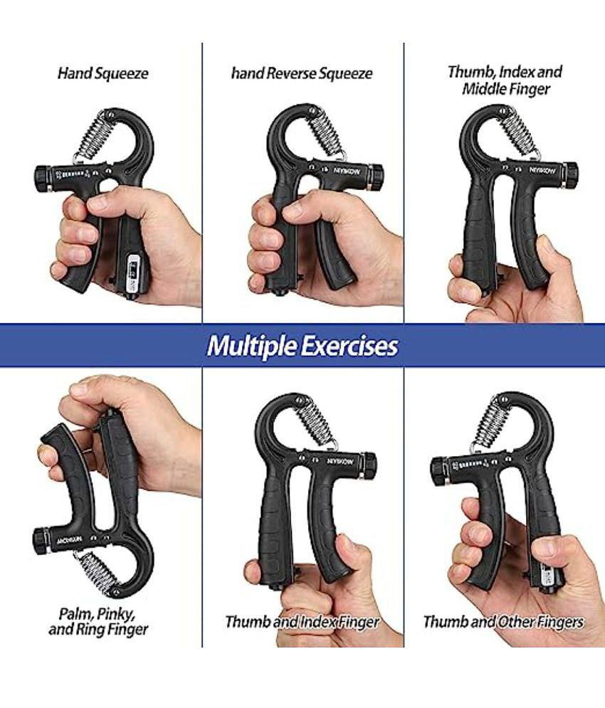 HSP ENTERPRISES Adjustable Hand Grip with Smart Counter | Resistance   Hand Power Gripper for Home & Gym Exercise - Assorted