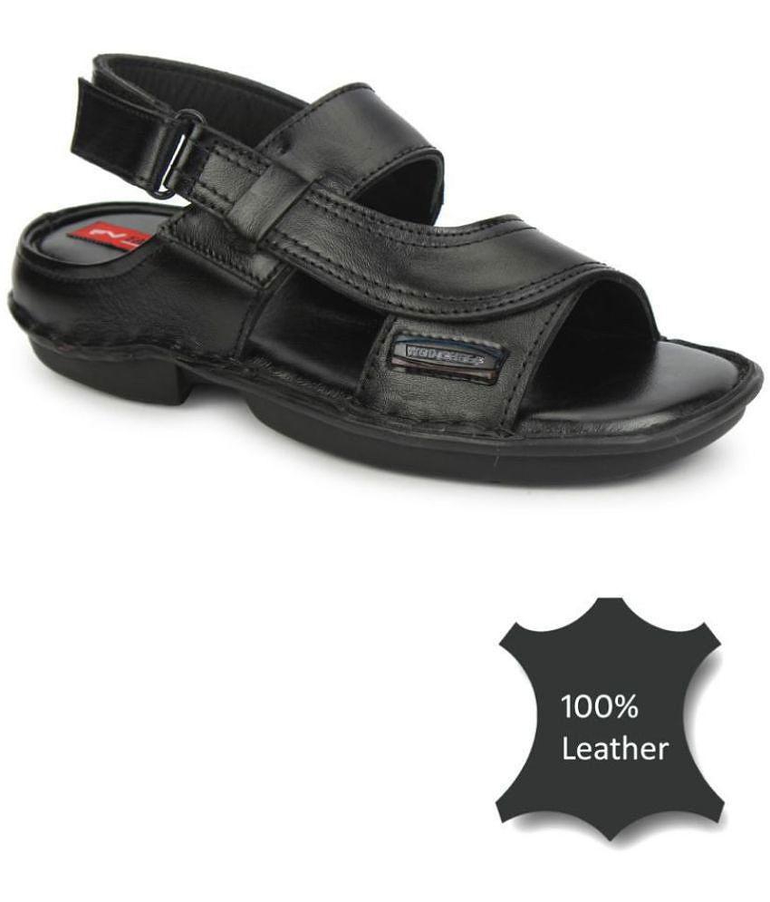 Latest Women Fashion Victim Black Leather Sandals - None 2025 at ShopCircuit | ONDC