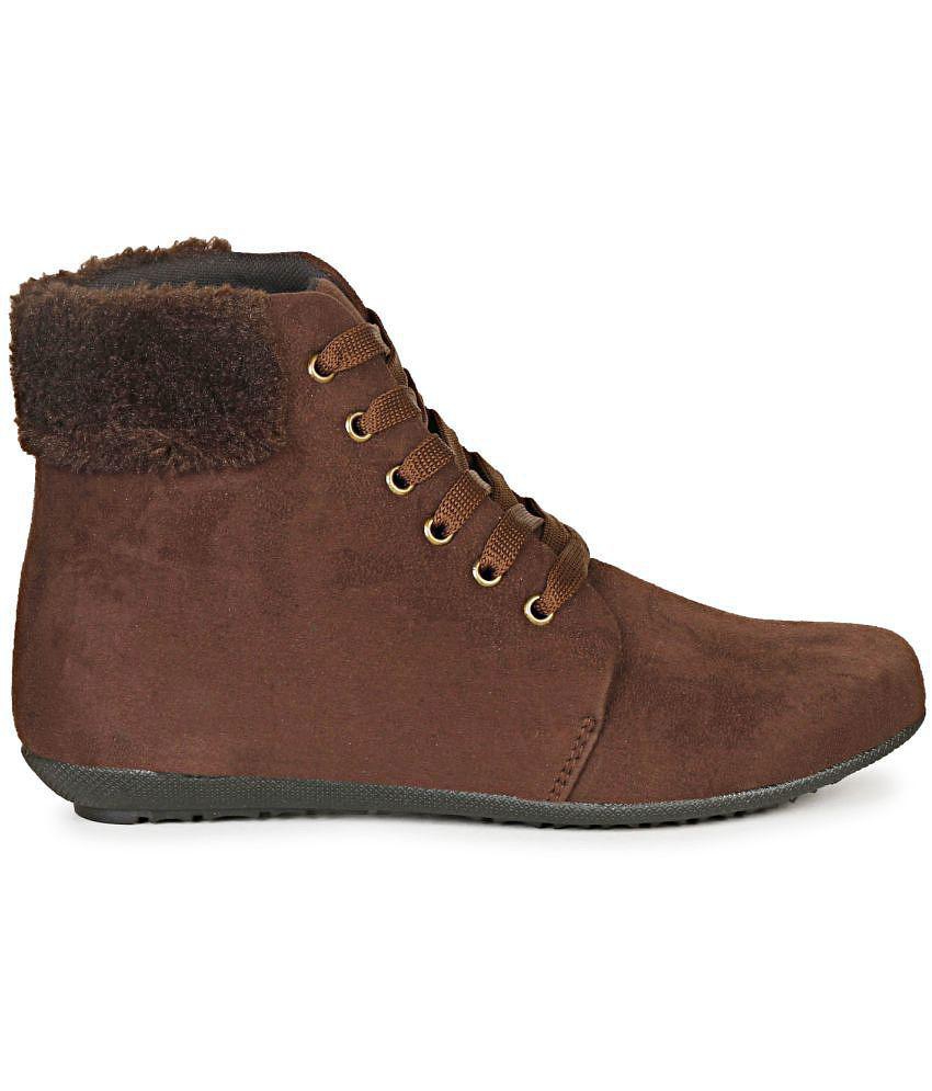 Ishransh - Brown Women''s Ankle Length Boots - None