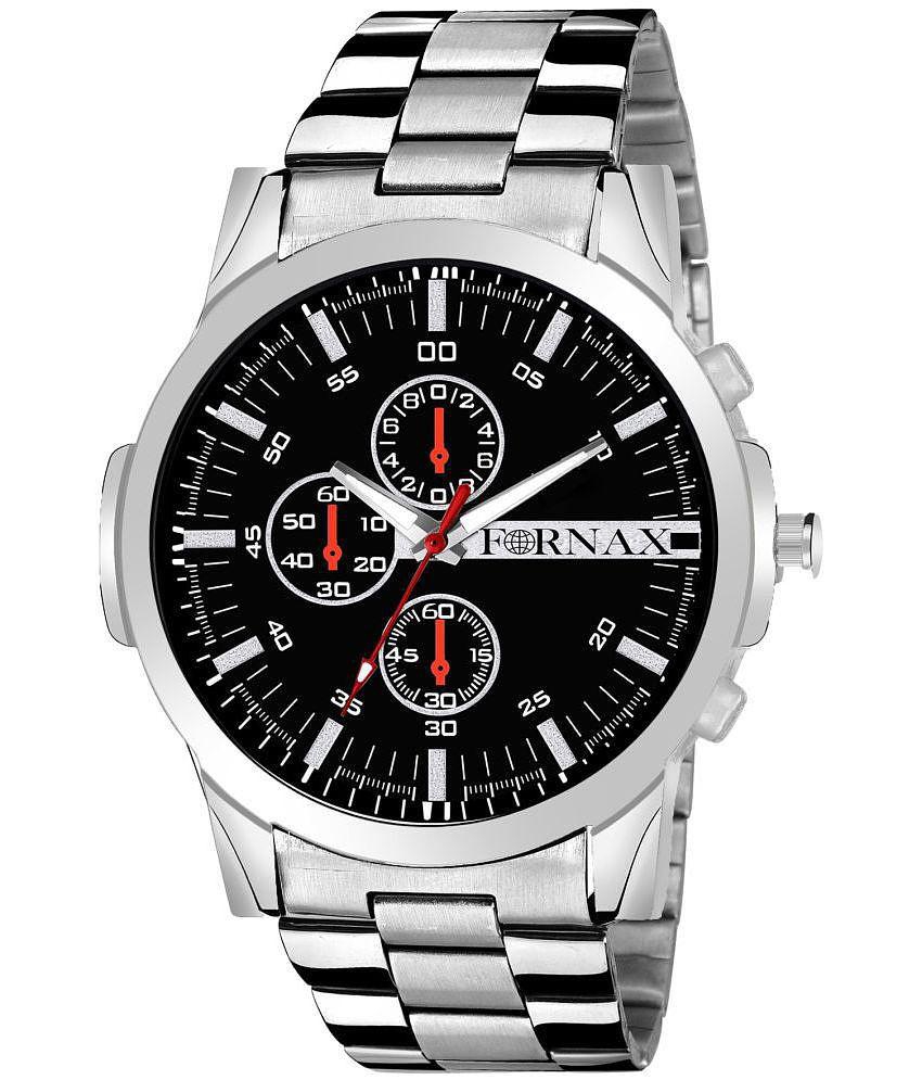 FORNAX - Silver Stainless Steel Analog Mens Watch