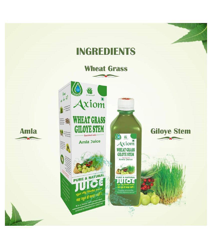 Axiom Wheat Grass Juice 500 ml(Pack of 2) |100% Natural WHO-GLP,GMP,ISO Certified Product