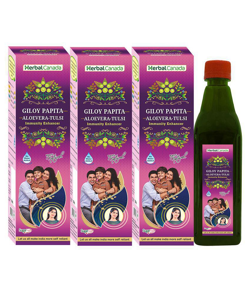 Herbal Canada Giloy Papita Ras Liquid 1 l Pack of 3