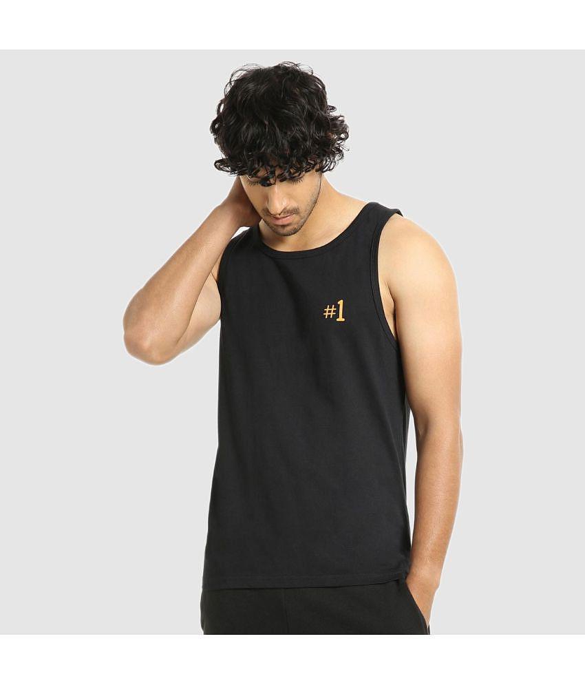 Bewakoof - Black Cotton Men's Vest ( Pack of 1 ) - None