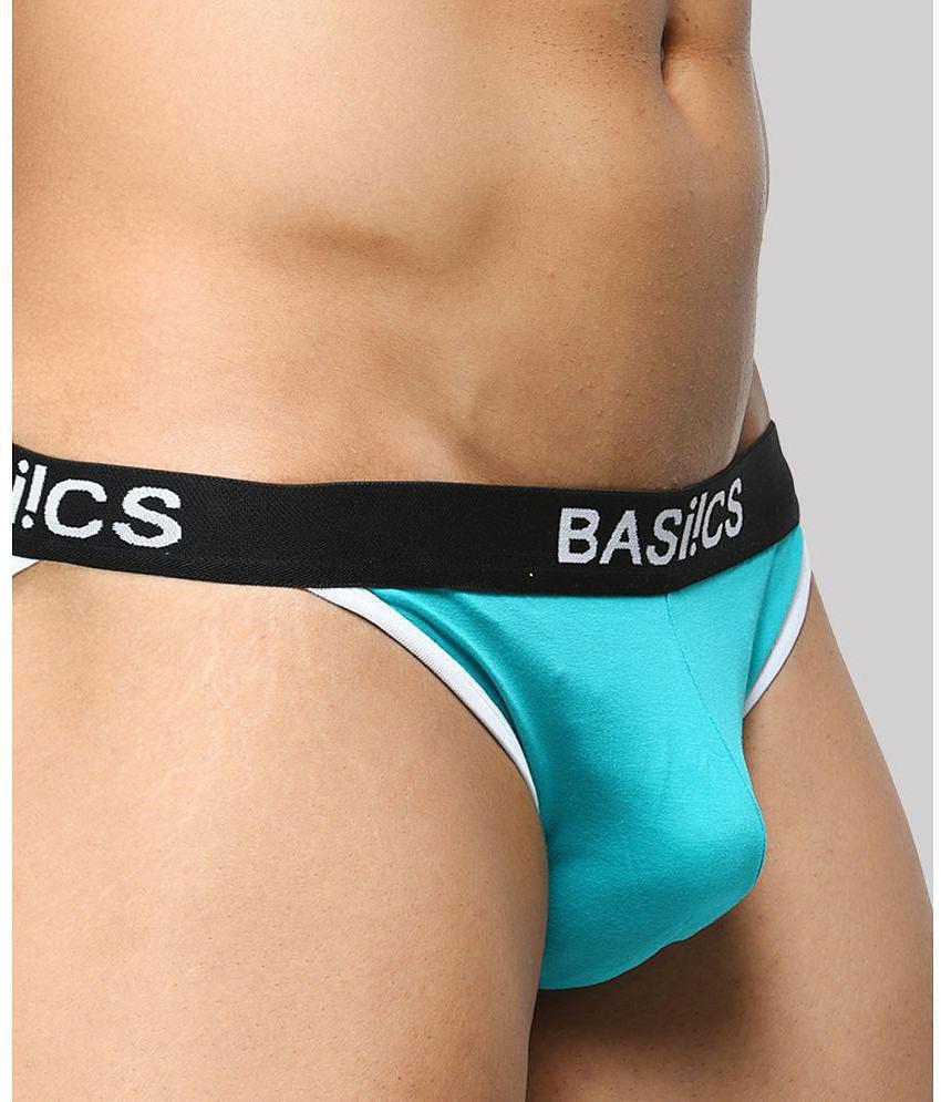Chic Men BASIICS By La Intimo - Turquoise BCSBR02 Spandex Men's Bikini ( Pack of 1 ) - None 2025