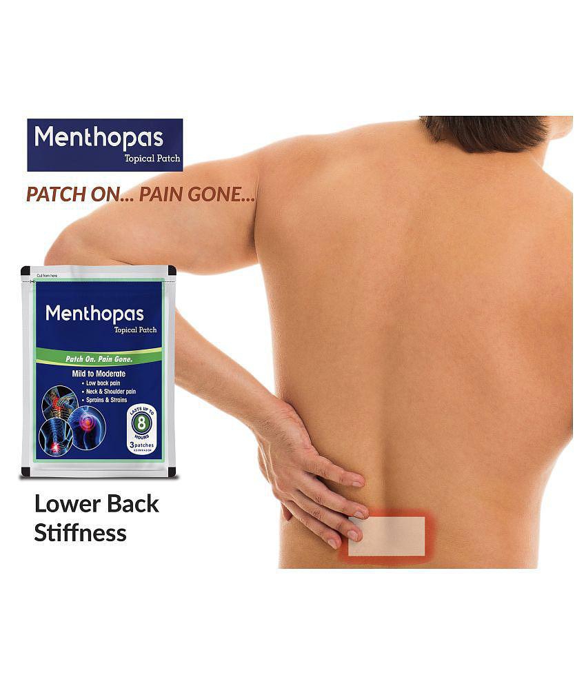 Menthopas Muscle and Joint Pain Relief Patches Knee Back Shoulder Elbow Heel Menstrual Periods 36 Patches Pack of 12