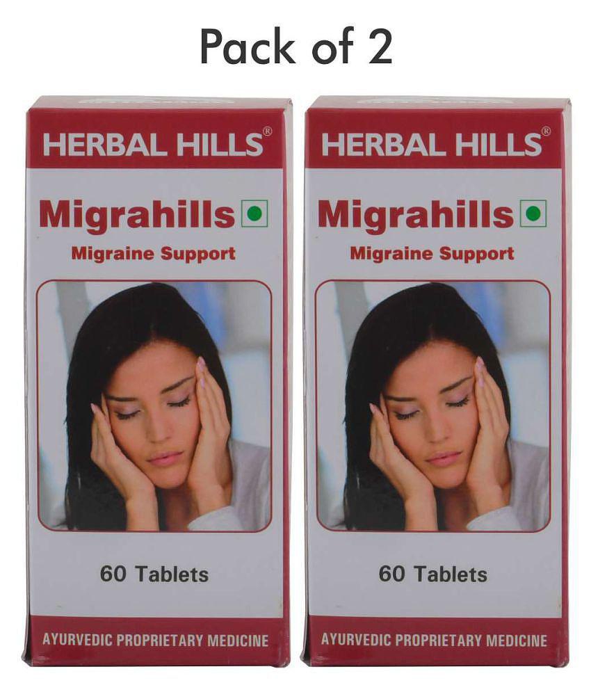 Herbal Hills Migrahills 60 Tablets - Pack of 2 Tablets 1 mg