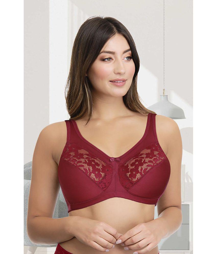 Amante Polyester Shaping Bra - Maroon Single - 38F