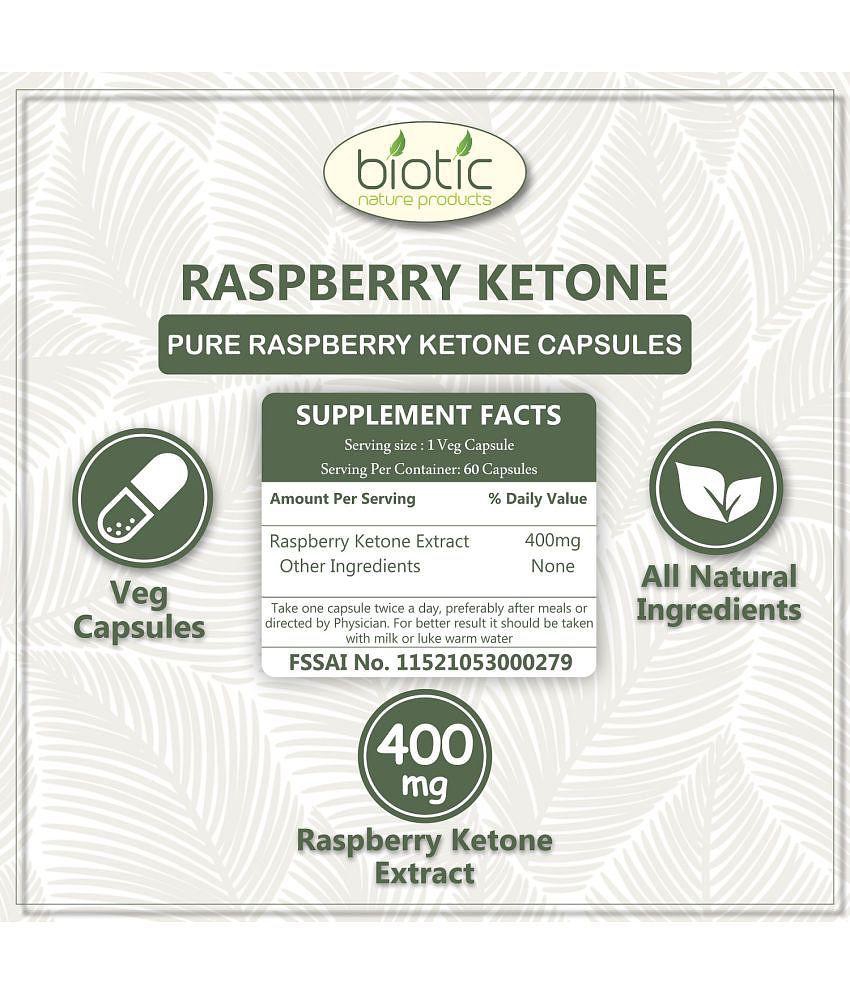 Biotic Raspberry Ketone Extract 400mg for Weight Loss Capsule 120 no.s Pack of 2