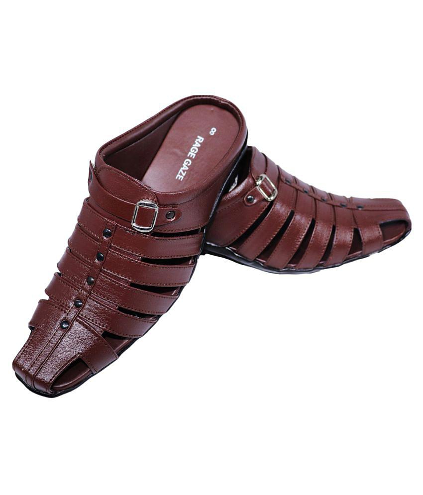 Top Men RAGE GAZE - Brown  Men's Sandals - 6 2025 at ShopCircuit | ONDC