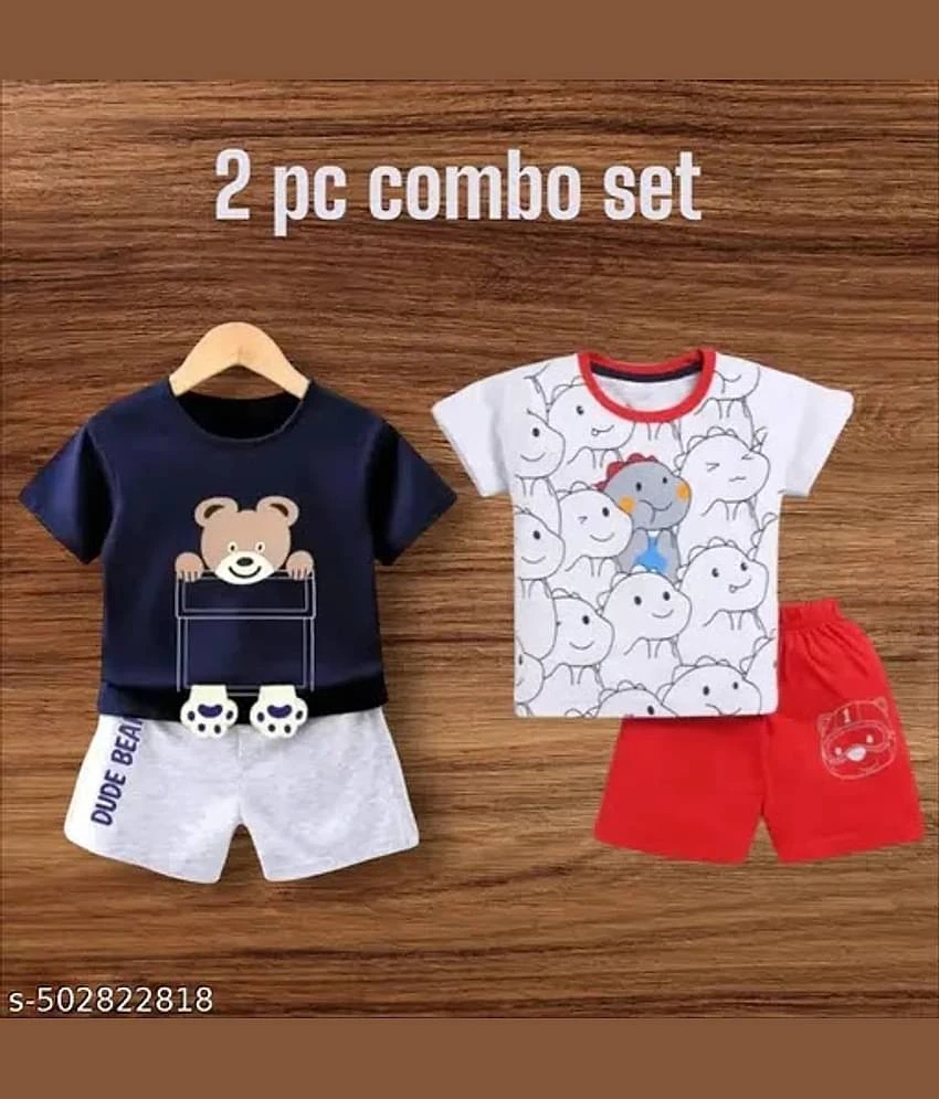 Sophisticated Men ODIMENT Pack of 2 Unisex Cotton T-Shirts & Shorts Set ( Multicolor ) - None 20