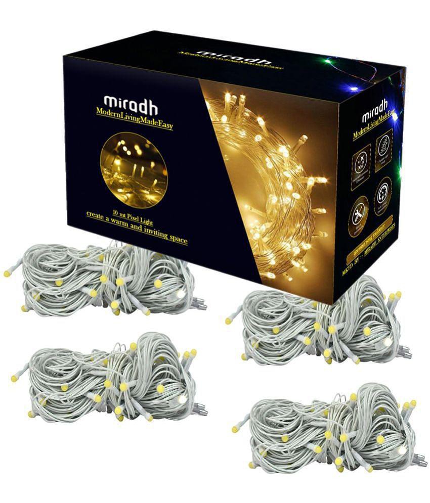 MIRADH - Yellow 10Mtr String Light (Pack of 4) - Yellow