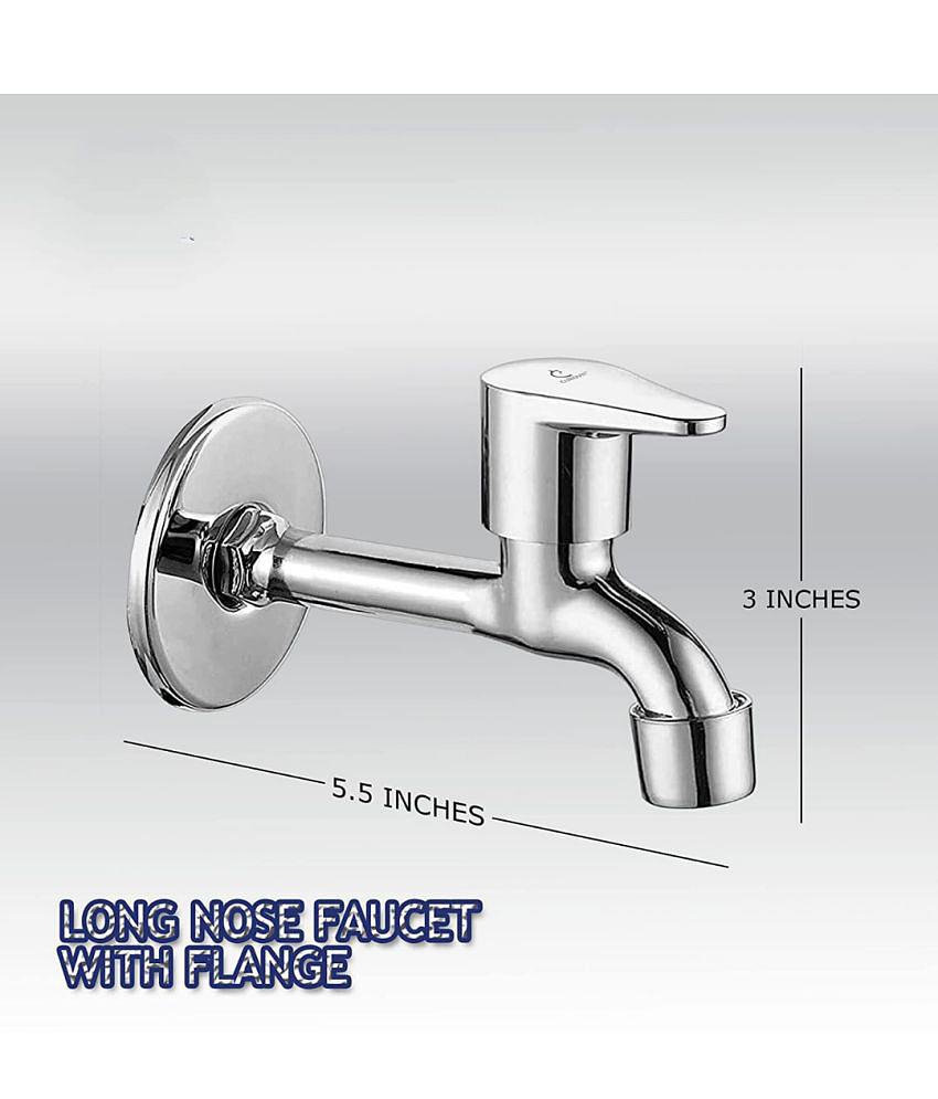 Cossimo Stainless Steel Vigo Long Body Tap Steel Bathroom Tap (Bib Cock)