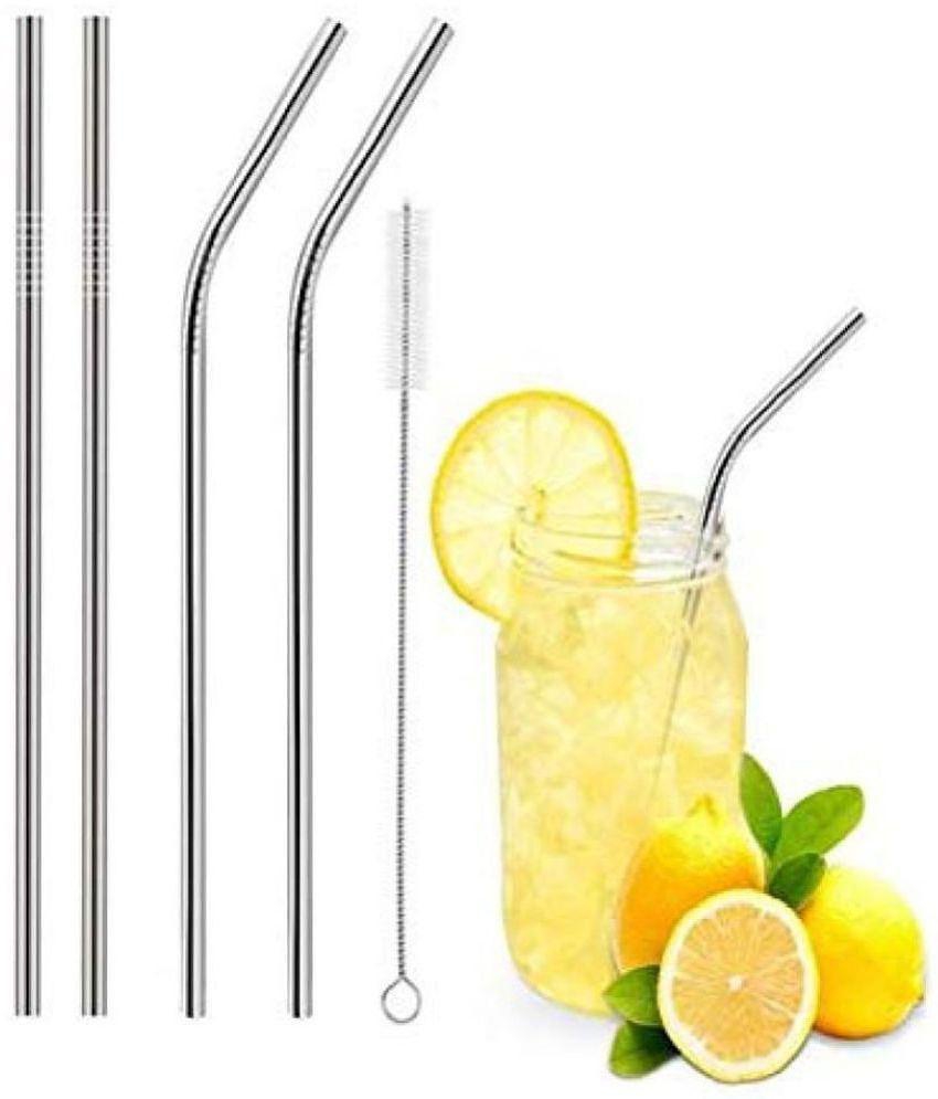 Sansuka Stainless Steel White Straws - White