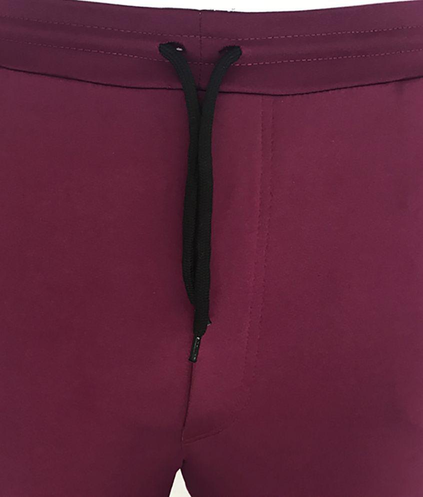 Forbro - Maroon Cotton Blend Men's Trackpants ( Pack of 1 ) - L