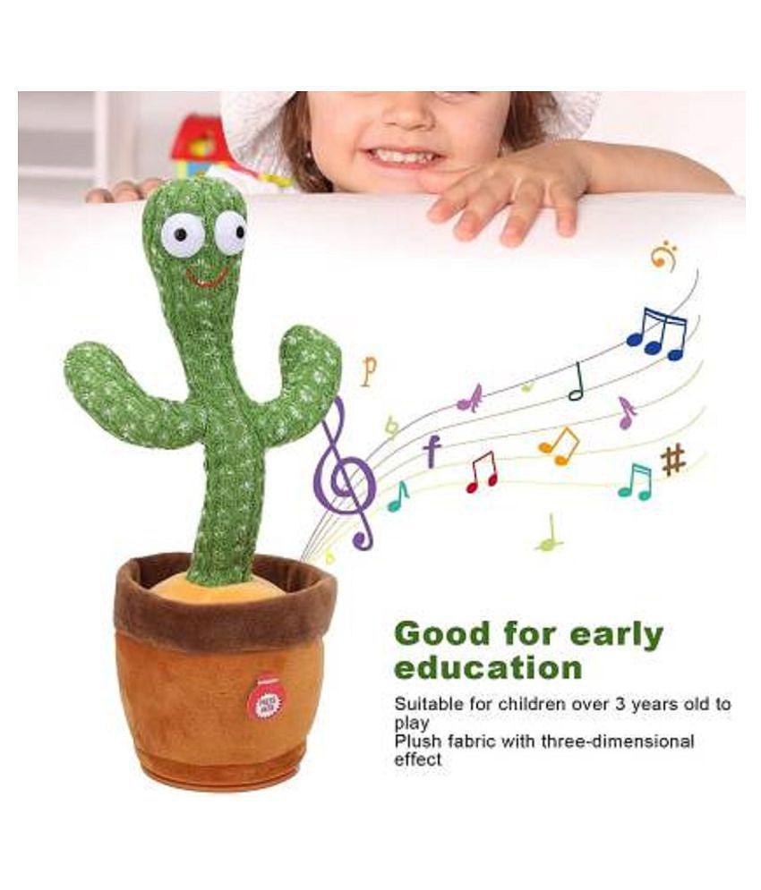 Dancing cactus Musical Kids Toys for Boys/Girls/Baby toys/Singing Recording Repeat What You Say Funny Education Toys for Kids Children Playing