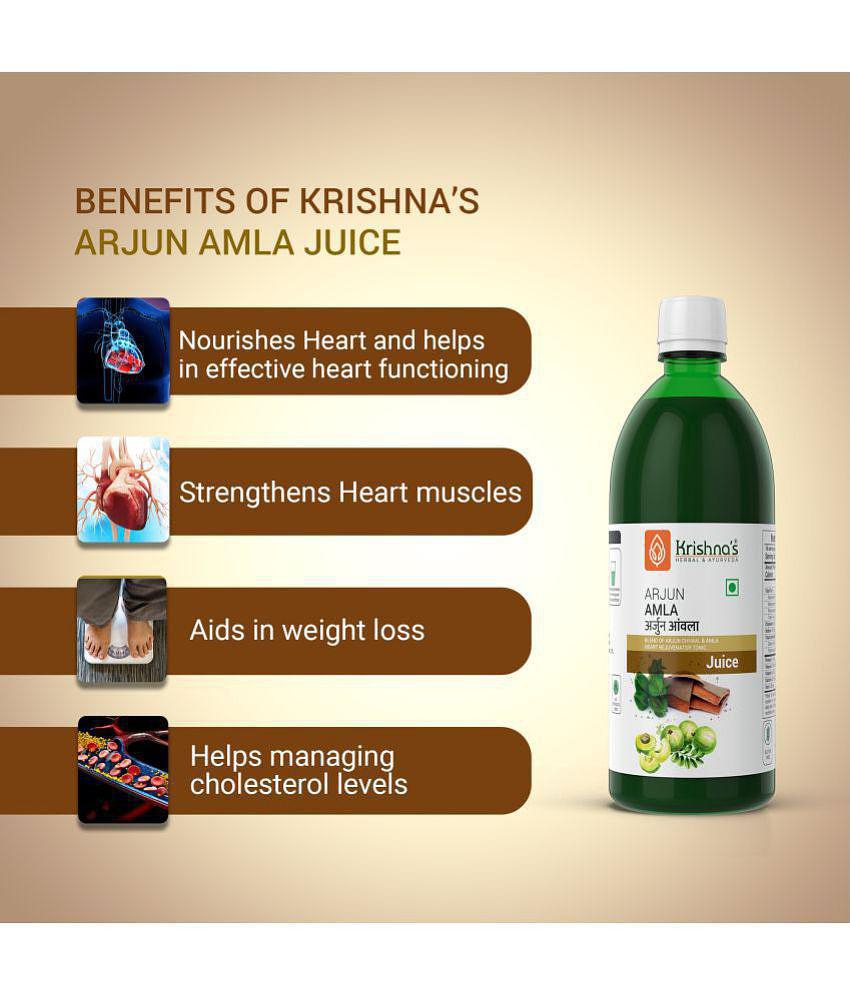 Krishna's Herbal & Ayurveda Arjun Amla Juice 500ml ( Pack of 2 )