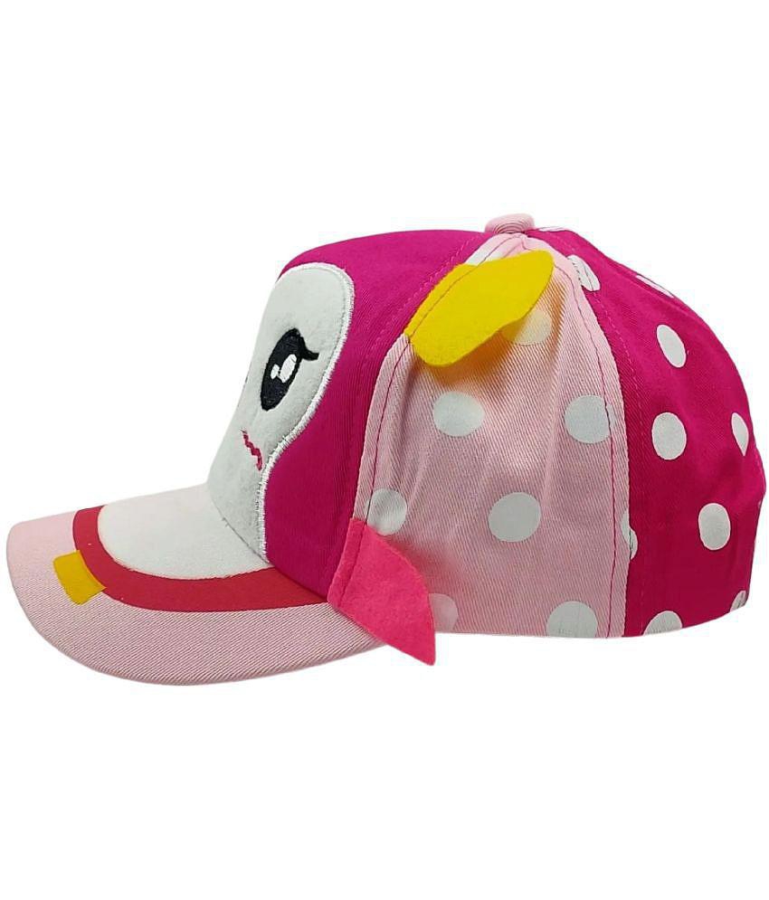 Buy Online Garg Store Zacharias girl's Kids Cotton Cap kc-05 (Pink_1-4 Years) (Pack of 1) - None