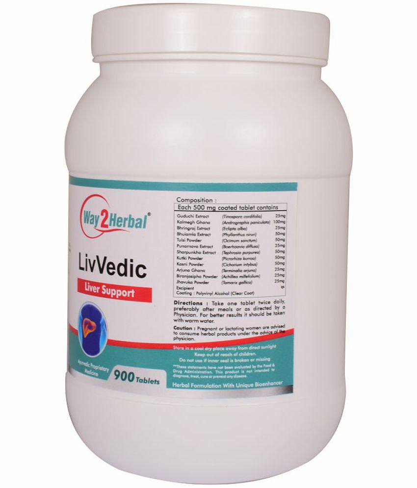 Way2Herbal LIVVEDIC Tablet 900 no.s Pack Of 1